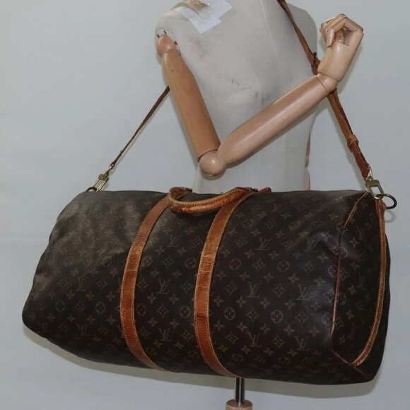 LOUIS VUITTON Monogram Keepall Bandouliere 55 Boston Bag M41414 LV Auth BD1228 - Picture 3 of 16